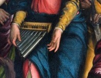 Santa Cecilia tra i SS Maria Maddalena, Giovanni Evangelista, Paolo e Caterina (dettaglio)
